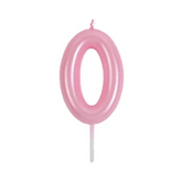 VELA NUMERO 0 ROSADA